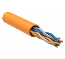 Кабель связи витая пара U/UTP кат.6 4x2х23AWG solid LSZH (305м) оранж. (м) ITK LC1-C604-127