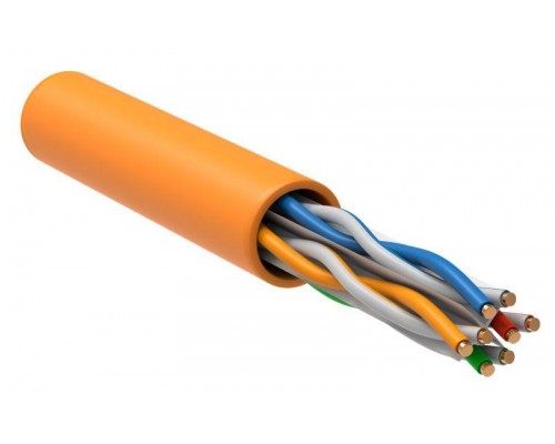 Кабель связи витая пара U/UTP кат.6 4x2х23AWG solid LSZH (305м) оранж. (м) ITK LC1-C604-127