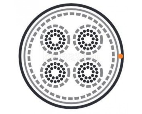 Кабель витая пара UUTP100-C3-S24-OUT-PE-BK U/UTP кат.3 100 пар (24 AWG) ож (solid) внешн. UV PE (-40град.C - +50град.C) черн. Hyperline 19865