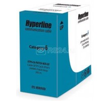 Кабель витая пара UUTP4-C6-P24-NCR-IN-LSZH-BK-100 U/UTP кат.6 4 пары (24 AWG) мж (patch) без разделит. LSZH нг(С)-HF черн. (уп.100м) Hyperline 273526