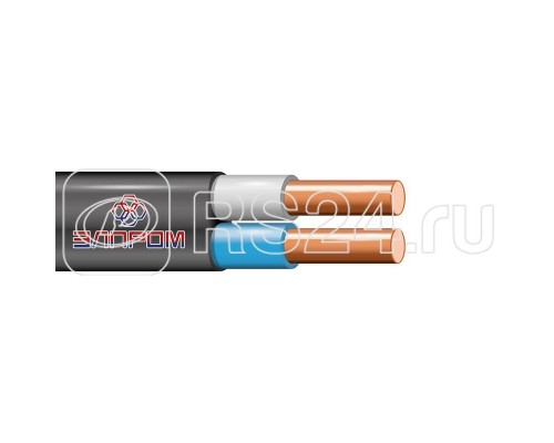 Кабель ВВГ-П 2х1.5 Ч ОК 0.66кВ (бухта 100м) (м) ЭлПром НТ000002962