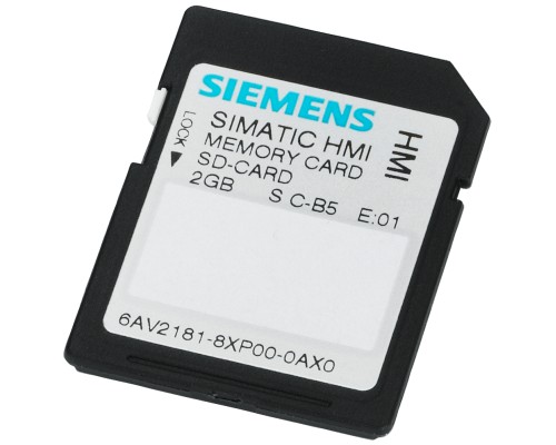 Карта памяти SIMATIC HMI SD 2Гб для панелей SIMATIC HMI серии COMFORT Siemens 6AV21818XP000AX0