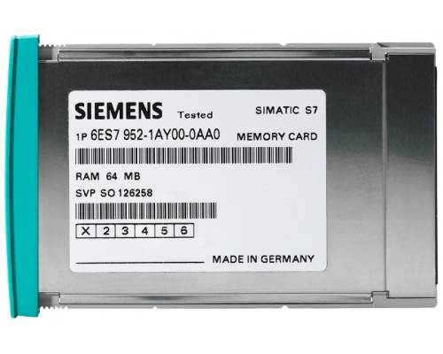 Карта памяти SIMATIC S7 для S7-400 5В FLASH-EPROM 8Мбит длинное исполнение Siemens 6ES79521KP000AA0