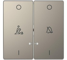 Клавиша для 2-кл. выкл. Merten D-Life линза LED символ звонок/горничная SD никель SchE MTN3429-6050