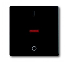 Клавиша для механизма 1-кл. выкл./перекл./кнопки с красн.линзой с маркировкой I/O Future/Axcent/Carat/Династия черн. бархат ABB 2CKA001751A3042