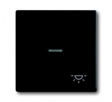 Клавиша для механизма 1-кл. выкл./перекл./кнопки с прозр. линзой и символом Свет Future/Axcent/Carat/Династия черн. бархат ABB 2CKA001751A3045
