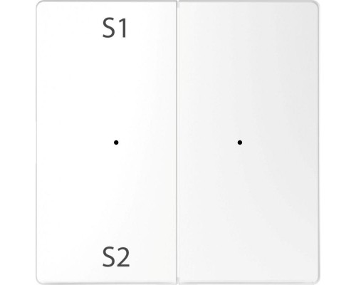Клавиша двойная Merten D-Life PlusLink с S1/S2 пусто SD бел. лотос SchE MTN5226-6035