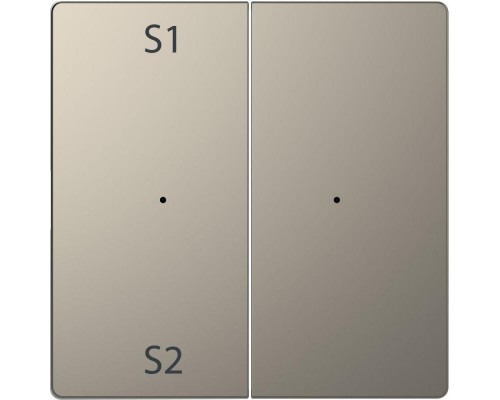 Клавиша двойная Merten D-Life PlusLink с S1/S2 пусто SD никель SchE MTN5226-6050