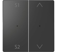 Клавиша двойная Merten D-Life PlusLink с S1/S2 вверх/вниз SD антрацит SchE MTN5227-6034