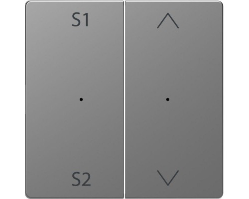 Клавиша двойная Merten D-Life PlusLink с S1/S2 вверх/вниз SD нерж. сталь SchE MTN5227-6036