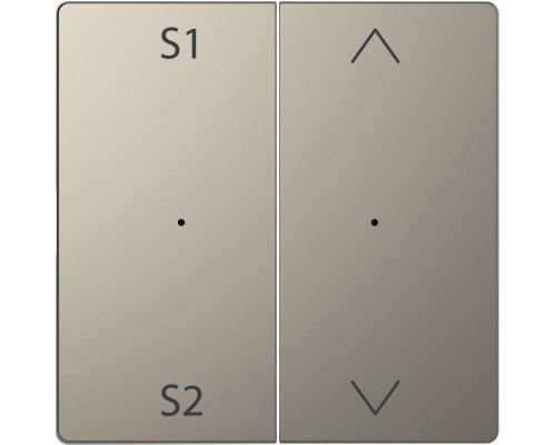 Клавиша двойная Merten D-Life PlusLink с S1/S2 вверх/вниз SD никель SchE MTN5227-6050