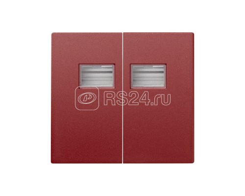 Клавиша двойная для выкл. с подсветкой Simon44 Aqua красн. 4400026-037