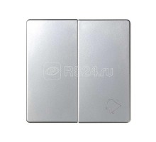 Клавиша двойная с пиктограммой звонок для 75301-39 Simon82/82Nature алюм. 82027-33