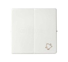 Клавиша двойная с пиктограммой звонок для 75301-39 Simon82/82Nature бел. 82027-30