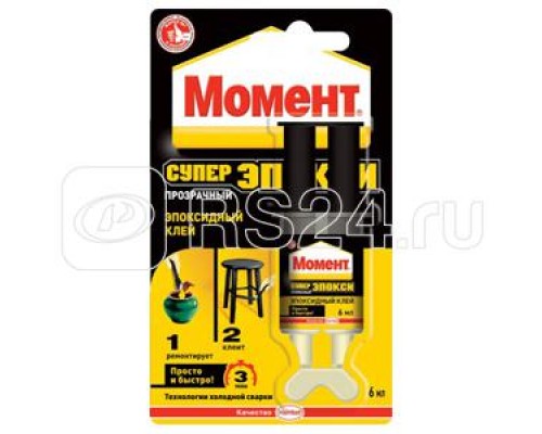 Клей эпоксидный Момент супер эпокси 6мл шприц прозр. Момент C0036331