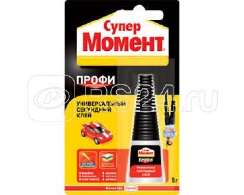 Клей Супер Момент Профи 5г на единичной блистер карте в шоу-боксе Момент C0040640