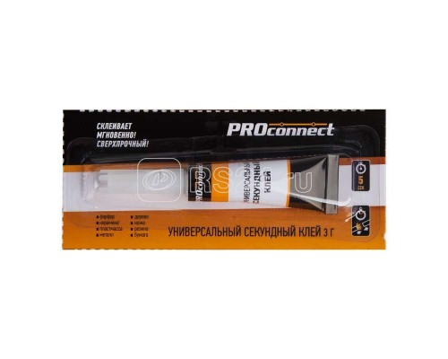 Клей универсальный секундный (3г) на мульти-карте (уп.12шт) Proconnect 61-0900