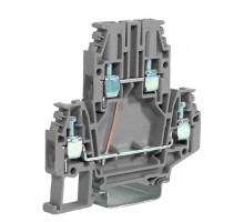 Клемма DBC.4/CI/GR проходная 4кв.мм 2 уровня перемкнуты винт. DKC ZDB417GR