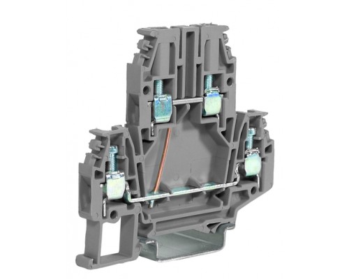 Клемма DBC.4/CI/GR проходная 4кв.мм 2 уровня перемкнуты винт. DKC ZDB417GR