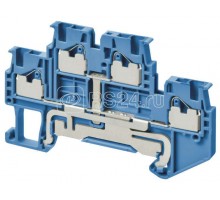 Клемма XW5TP15112BL Push-in Plus 1.5кв.мм 1п 2-х рядная 500В 17.5А гол. Omron 670003