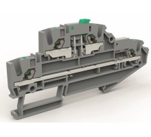 Клемма двухуровневая с размыкателем на 2.5кв.мм DKC ZEFDS210GR