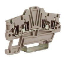 Клемма пруж. HMM.1/2+2/GR 1.5кв.мм сер. DKC ZHM420GR