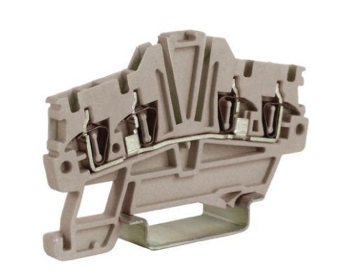 Клемма пруж. HMM.1/2+2/GR 1.5кв.мм сер. DKC ZHM420GR