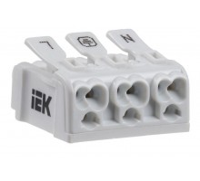 Клемма пружинная соединительная КСП3-L+N+PE ИЭК UKZ-B06-3P-F0-E0-10
