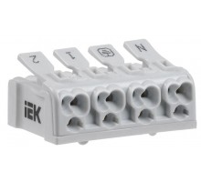 Клемма пружинная соединительная КСПн4-2L+N+PE ИЭК UKZ-B06-4P-F1-E0-10