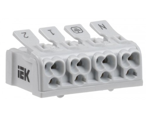 Клемма пружинная соединительная КСПн4-2L+N+PE ИЭК UKZ-B06-4P-F1-E0-10
