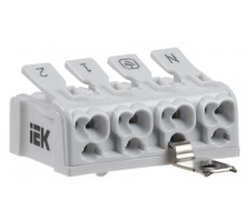 Клемма пружинная соединительная КСПнз4-2L+N+PE ИЭК UKZ-B06-4P-F1-E1-10