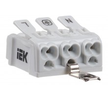 Клемма пружинная соединительная КСПз3-L+N+PE ИЭК UKZ-B06-3P-F0-E1-10