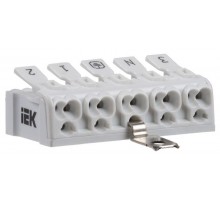 Клемма пружинная соединительная КСПз5-3L+N+PE ИЭК UKZ-B06-5P-F0-E1-10