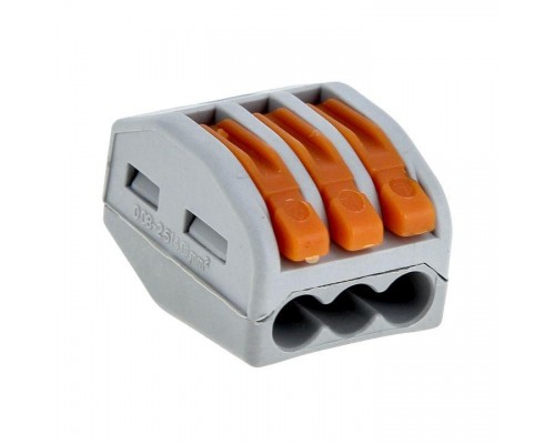 Клемма СМК-413 с рычагом 3 отверстия 0.08-2.5кв.мм (уп.100шт.) PROxima EKF plc-smk-413