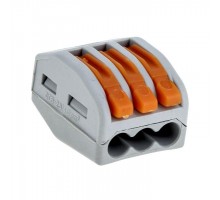 Клемма СМК-413 с рычагом 3 отверстия 0.08-2.5кв.мм (уп.2шт) PROxima EKF plc-smk-413r