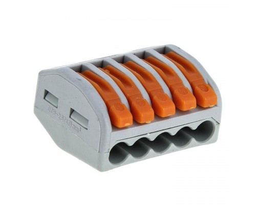 Клемма СМК-415 с рычагом 5 отверстий 0.08-2.5кв.мм (уп.100шт.) PROxima EKF plc-smk-415