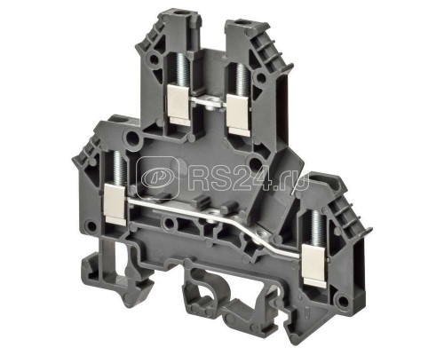 Клемма винтовая XW5TS25112 2.5кв.мм 1п 2-х рядная 800В 24А черн. Omron 669326