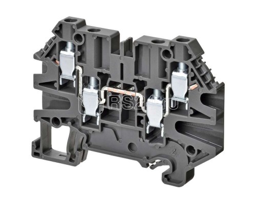 Клемма винтовая XW5TS40221 4.0кв.мм 3п 2-х рядная 800В 32А черн. Omron 669281
