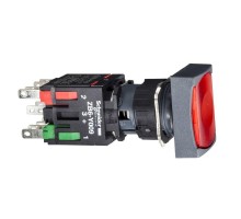 Кнопка 16мм 12-25В красн. с подсветкой квадр. SchE XB6DF4B5B