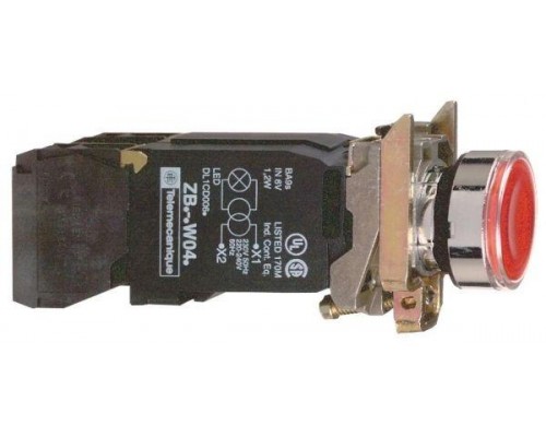Кнопка 22мм 110-120В с возвр. с подсветкой SchE XB4BW3435