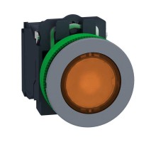 Кнопка 22мм 24В желт. с подсветкой заподлицо пластик C0 SchE XB5FW35B5C0
