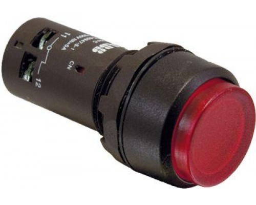 Кнопка CP3-11R-10 без фикс. 1НО 24В AC/DC красн. с подсветкой с выступ. клавишей ABB 1SFA619102R1111