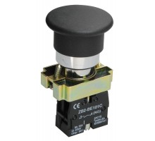Кнопка LAY5-BC21 Грибок черн. 1з ИЭК BBG70-BC-K02