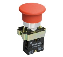 Кнопка LAY5-BC42 Грибок красн. 1p ИЭК BBG71-BC-K04