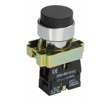 Кнопка LAY5-BL21 без подсветки черн. 1з ИЭК BBT70-BL-K02