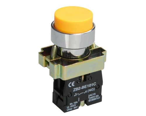Кнопка LAY5-BL51 без подсветки желт. 1з ИЭК BBT71-BL-K05