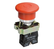Кнопка LAY5-BT42 Грибок аварийн. с фикс. красн. ИЭК BBG80-BT-K04