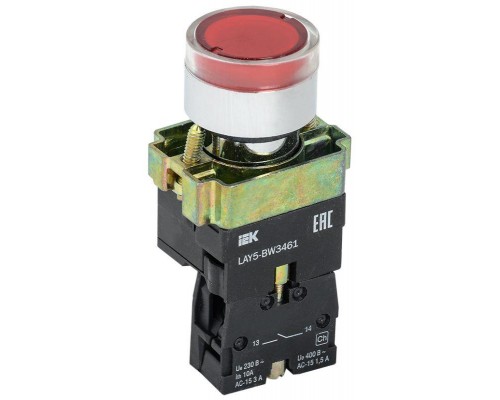 Кнопка LAY5-BW3461 с подсв. красн. 1з ИЭК BBT50-BW-K04