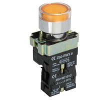 Кнопка LAY5-BW3561 c подсв. желт. 1з ИЭК BBT50-BW-K05