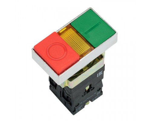 Кнопка  LAY5-BW8465 I-O прямоугольная 230В NO+NC PROxima EKF pbn-bw8465